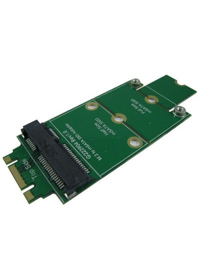 M.2 (NGFF) golden finger to mSATA SSD adapter