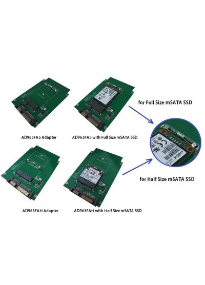 mSATA to SATA III Adapter with latch