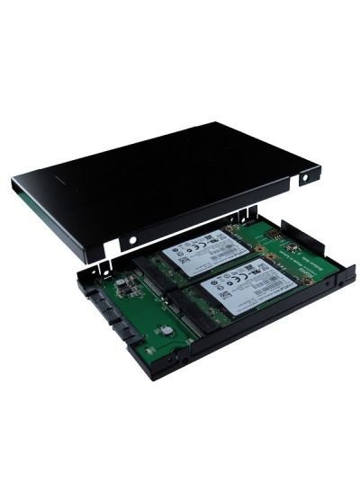 mSATA SSD 2 ports to SATA III RAID Card with 2.5" SSD Enclosure