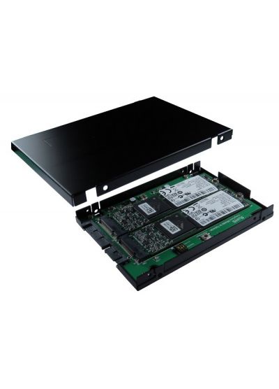 M.2 (NGFF) SSD 2 ports to SATA III RAID Card with 2.5" SSD En