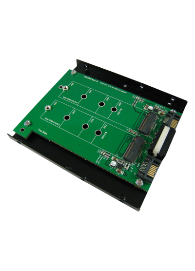 M.2 (NGFF) SSD dual port to SATA III x2 Adapter with 3.5" Bracket